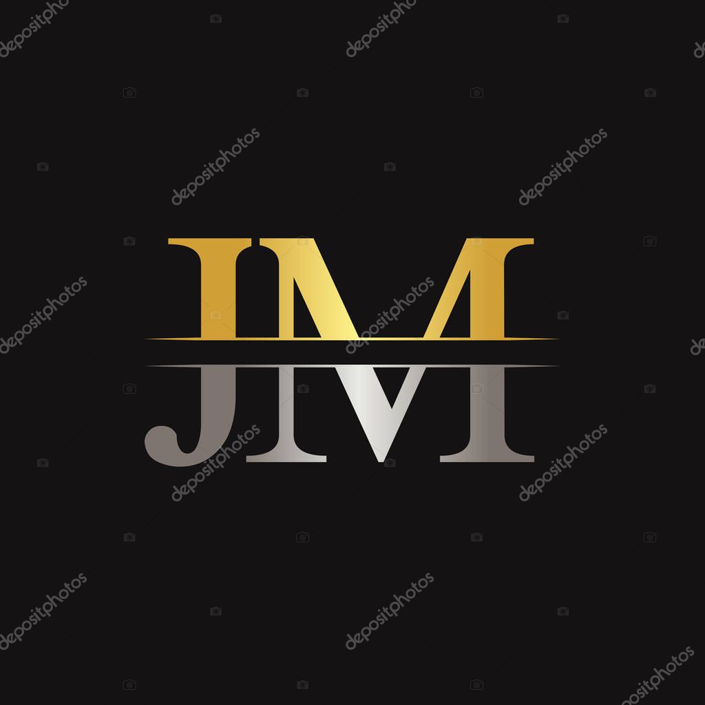 JM letter Type Logo Design vector Template. Abstract Letter JM logo Design