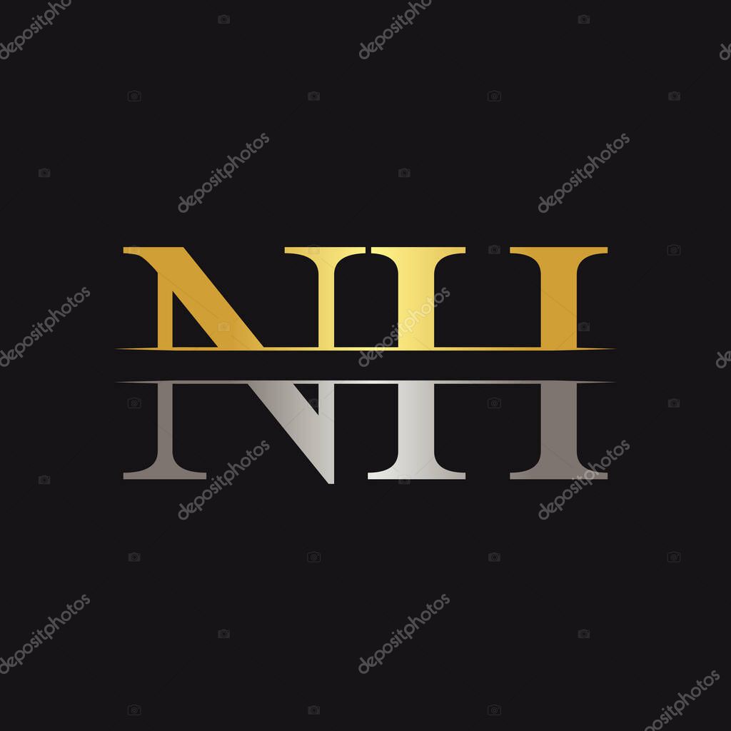 Initial Monogram Letter NH Logo Design Vector Template. NH Letter Logo Design