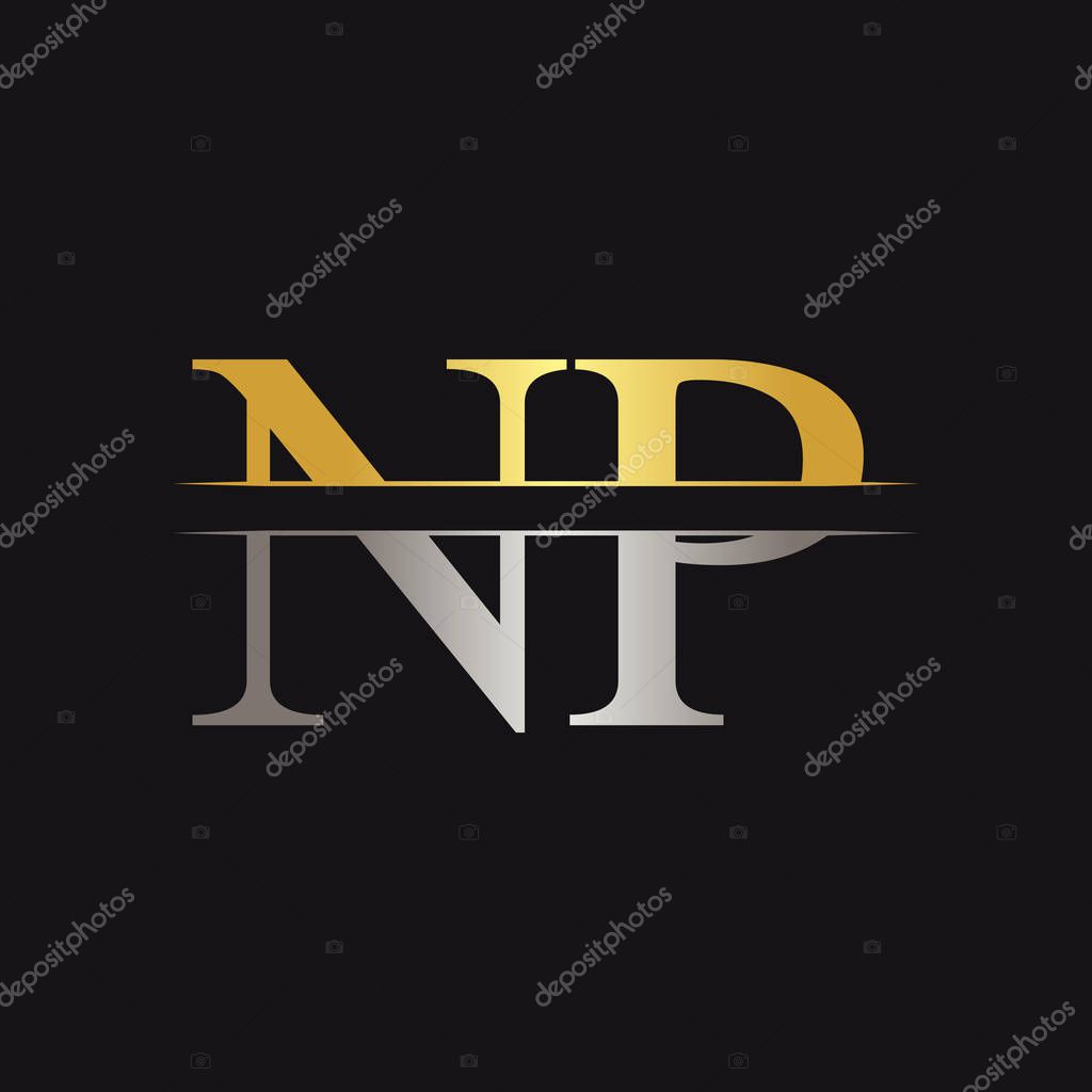 Initial Monogram Letter NP Logo Design Vector Template. NP Letter Logo Design