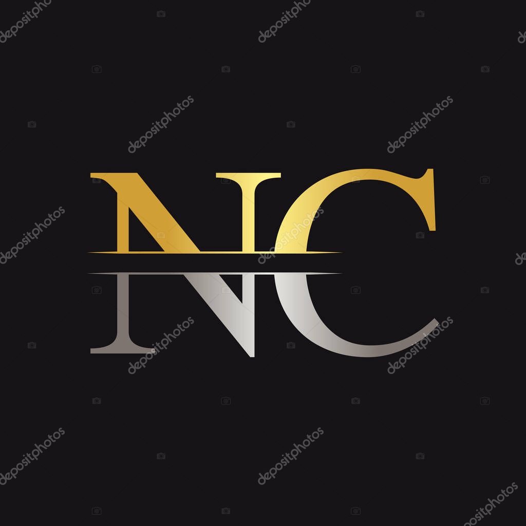 Initial Monogram Letter NC Logo Design Vector Template. NC Letter Logo Design