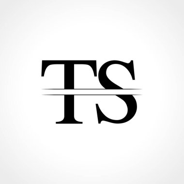 İlk Harf Ts Logo Tasarım Vektör Şablonu. Bağlı Typography Ts Harf Logosu Tasarımı