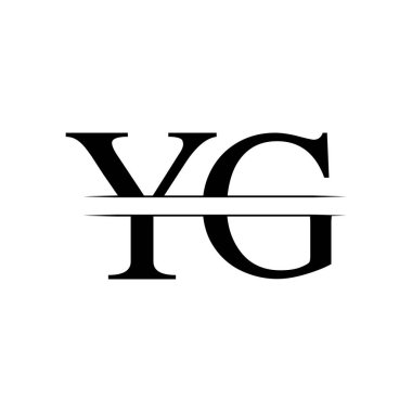 İlk Yg Logo Tasarım Vektör Şablonu. Yaratıcı Letter Yg İş Logo Vektörü İllüstrasyonu