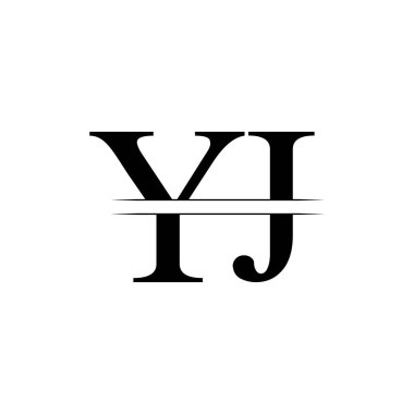 İlk Yj Logo Tasarım Vektör Şablonu. Yaratıcı Harf Yj İş Logosu Vektörü İllüstrasyonu