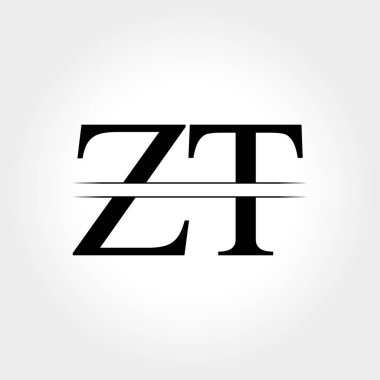 İlk Zt Logo Tasarım Vektör Şablonu. Yaratıcı Harf Zt İş Logo Vektörü İllüstrasyonu