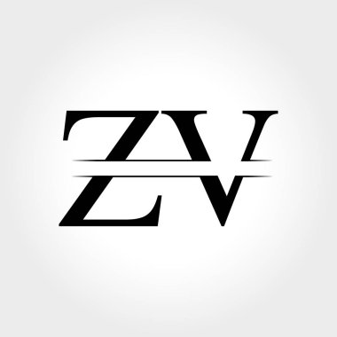 İlk Zv Logo Tasarım Vektör Şablonu. Yaratıcı Harf Zv İş Logo Vektörü İllüstrasyonu