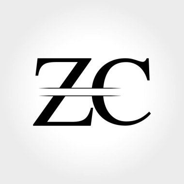 Zc Logo Tasarım Şablonu. Yaratıcı Harf Zc İş Logo Vektörü İllüstrasyonu