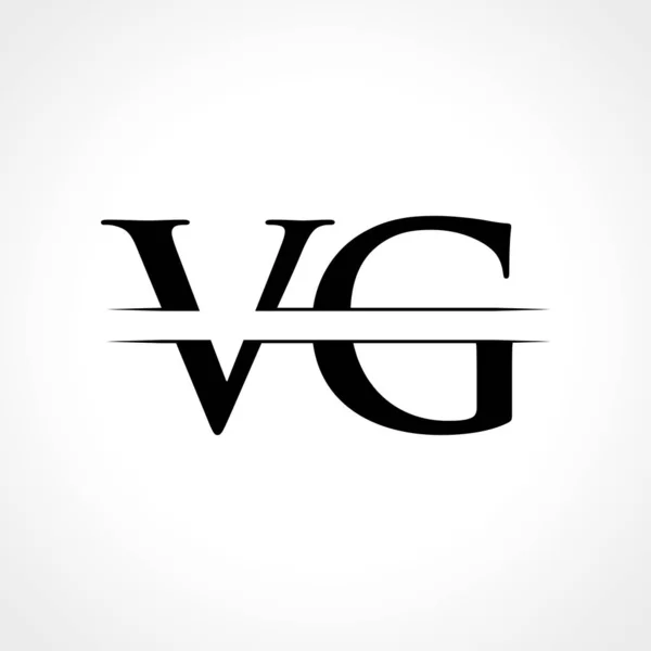Kreativ Brev Logo Vector Mall Med Svart Färg Logotypkonstruktion — Stock vektor