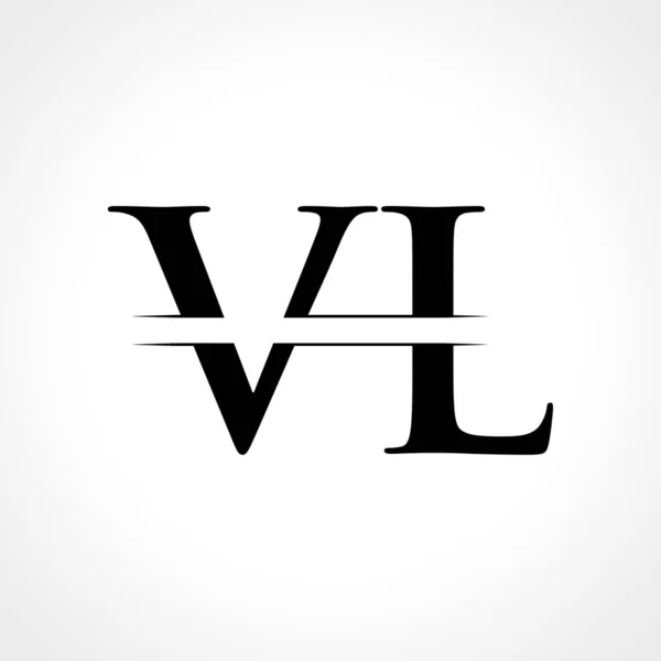 Δημιουργικό Πρότυπο Logo Vector Letter Μαύρο Χρώμα Σχεδιασμός Λογότυπου — Διανυσματικό Αρχείο