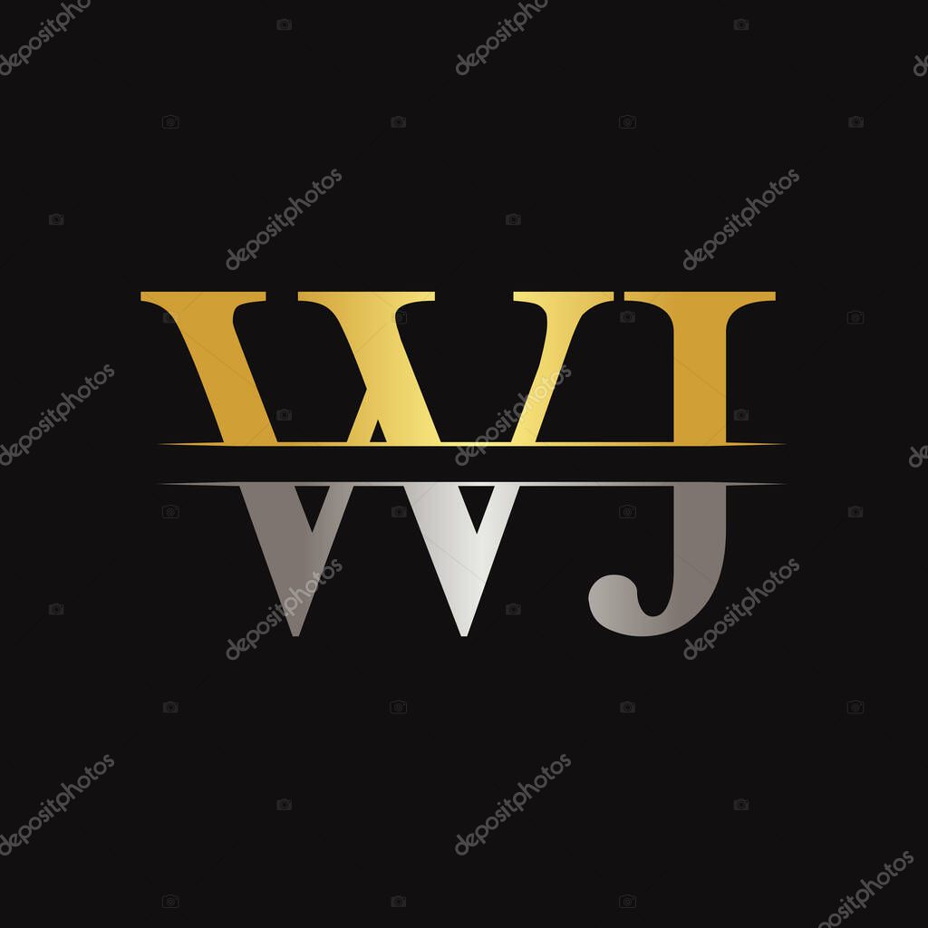 Initial WJ Letter Linked Logo. Creative Letter WJ Logo Design Vector Template
