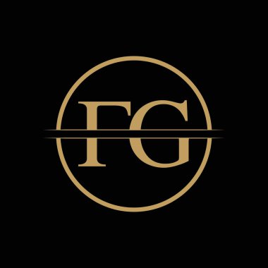 Fg harfi Tip Logo Tasarım Şablonu. Soyut Harf Fg logosu Tasarımı