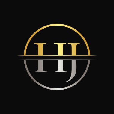 HJ letter Type Logo Design vector Template. Abstract Letter HJ logo Design