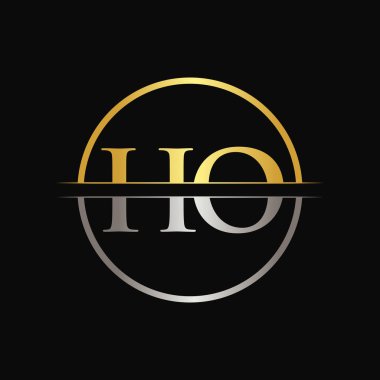 Ho harfi Tip Logo Tasarım Şablonu. Soyut Harf Ho logosu Tasarımı