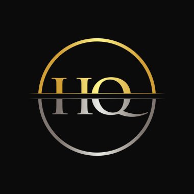 HQ letter Type Logo Design vector Template. Abstract Letter HQ logo Design