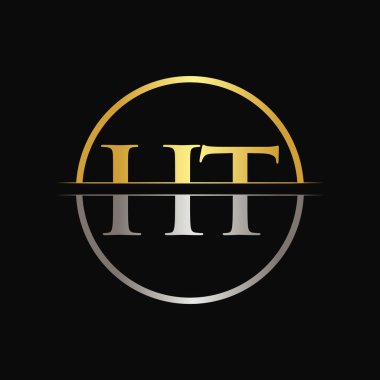 Ht harfi Tip Logo Tasarım Şablonu. Soyut Harf Ht logosu Tasarımı