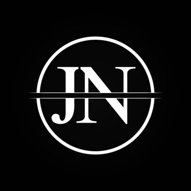 Jn harfi Tip Logo Tasarım Şablonu. Soyut Harf Jn logo Tasarımı