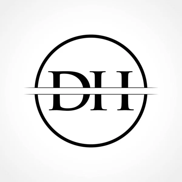 Początkowy Wzór Logo Litery Wektor Szablon Kolorze Czarnym Projekt Logo — Wektor stockowy