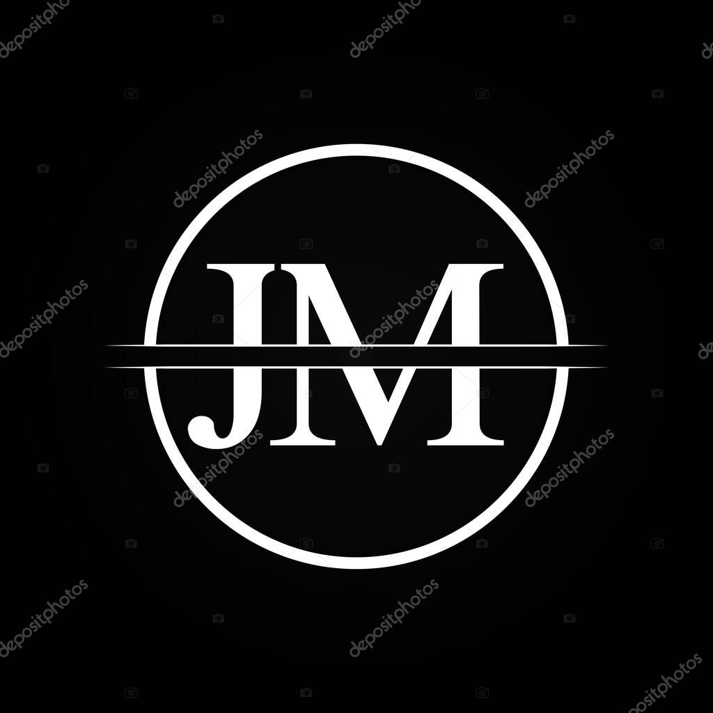 JM letter Type Logo Design vector Template. Abstract Letter JM logo Design