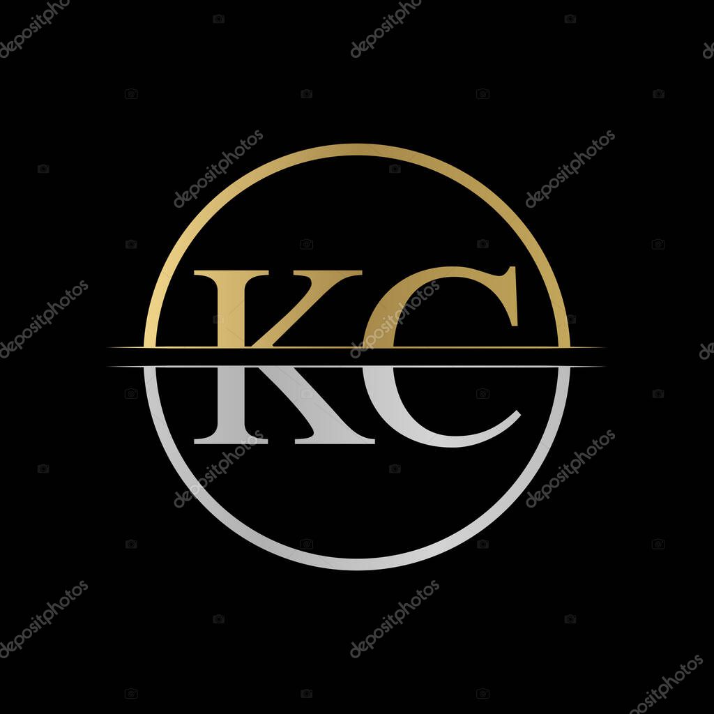 Initial KC letter Logo Design vector Illustration. Abstract Letter KC logo Design