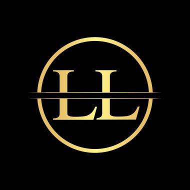 İlk LI harfi Logo Tasarım Şablonu. Soyut Harf II logo Tasarımı