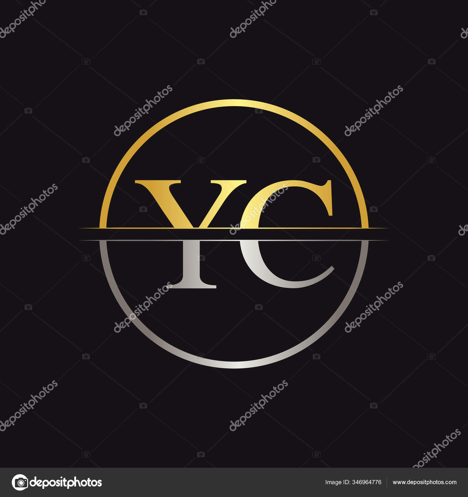 Modèle Vectoriel De Logo Vu Lettre Créative Avec Couleur Noire