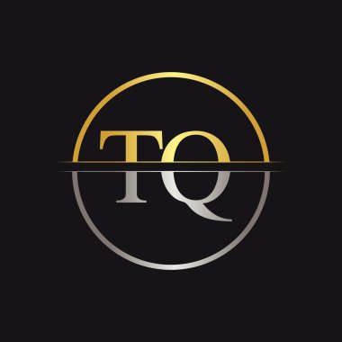 İlk Harf Tq Logo Tasarım Vektör Şablonu. Bağlı Typography Tq Harf Logo Tasarımı