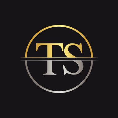 İlk Harf Ts Logo Tasarım Vektör Şablonu. Bağlı Typography Ts Harf Logosu Tasarımı