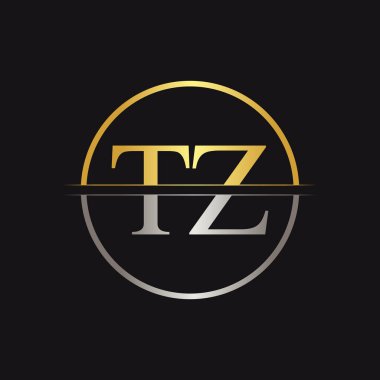 İlk Harf Tz Logo Tasarım Vektör Şablonu. Bağlı Tipografi Tz Harf Logosu Tasarımı