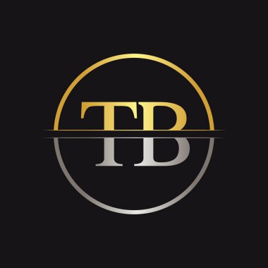 İlk Harf Tb Logo Tasarım Vektör Şablonu. Bağlı Typography Tb Harf Logosu Tasarımı
