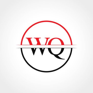 İlk Wq Harfi Bağlı Logo. Yaratıcı Harf Wq Logo Tasarım Vektörü Şablonu