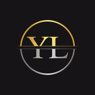 İlk Yl Logo Tasarım Vektör Şablonu. Yaratıcı Harf YI İş Logosu Vektörü İllüstrasyonu