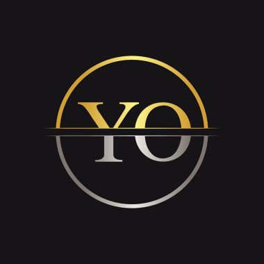 İlk Yo Logo Tasarım Şablonu. Yaratıcı Letter Yo Business Logo Vektörü İllüstrasyonu