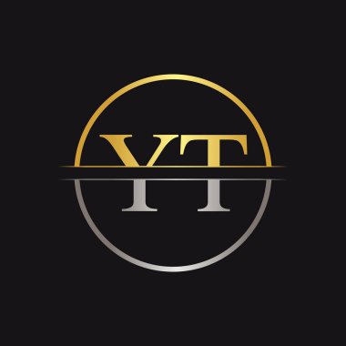 Başlangıç Yt Logo Tasarım Vektör Şablonu. Creative Letter Yt Business Logo Vektörü İllüstrasyonu