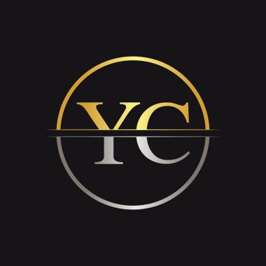 Y Logosu Tasarım Şablonu. Yaratıcı Letter Yc İş Logosu Vektör İllüstrasyonu