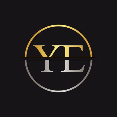 Ye Logosu Tasarım Şablonu. Yaratıcı Harf Ye İş Logosu Vektörü İllüstrasyonu