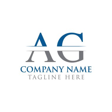 Yaratıcı modern iş tipografi vektör şablonlu ilk Ag Harf Logosu. Yaratıcı Soyut Harf Tarım Logosu Tasarımı