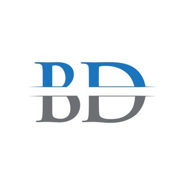 Yaratıcı modern iş tipografi vektör şablonlu ilk Bd Harf Logosu. Yaratıcı Soyut Harf Bd Logo Tasarımı