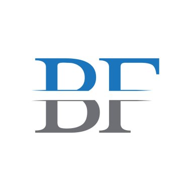 Yaratıcı modern iş tipografi vektör şablonlu ilk Bf Harfi logosu. Yaratıcı Soyut Harf Bf Logosu Tasarımı