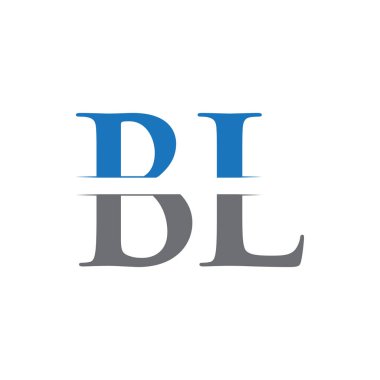 Yaratıcı modern iş tipografi vektör şablonu içeren ilk B.I. Harfi logosu. Yaratıcı Soyut Harf Bl Logo Tasarımı