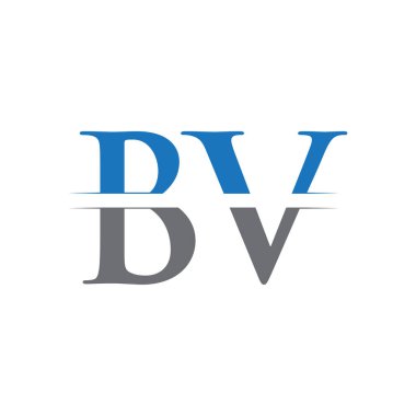 Yaratıcı modern iş tipografi vektör şablonlu ilk Bv Harfi Logosu. Yaratıcı Soyut Harf Bv Logo Tasarımı