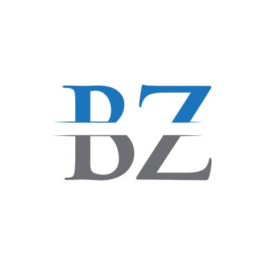 Yaratıcı modern iş tipografi vektör şablonlu ilk Bz Harf Logosu. Yaratıcı Soyut Harf Bz Logo Tasarımı