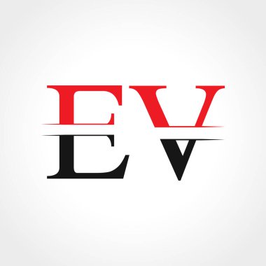 Initial EV Letter Linked Logo Business Vector Template. Creative Letter EV Logo Design