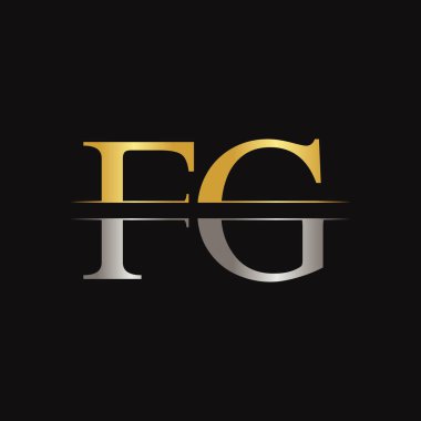 Fg harfi Tip Logo Tasarım Şablonu. Soyut Harf Fg logosu Tasarımı