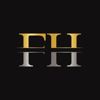 FH letter Type Logo Design vector Template. Abstract Letter FH logo Design clipart