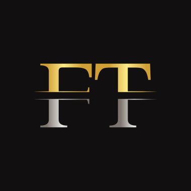 Ft harfi Tip Logo Tasarım Şablonu. Soyut Harf FT logosu Tasarımı