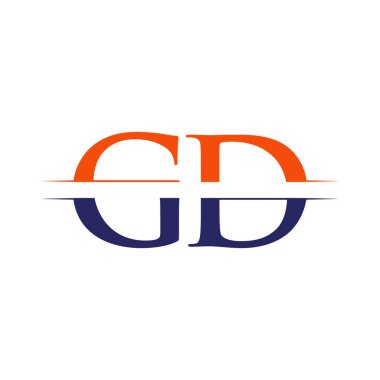 Gd harfi Tip Logo Tasarım Şablonu. Soyut Harf Gd logosu Tasarımı