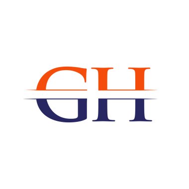 Gh harfi Tip Logo Tasarım Şablonu. Soyut Harf Gh logosu Tasarımı
