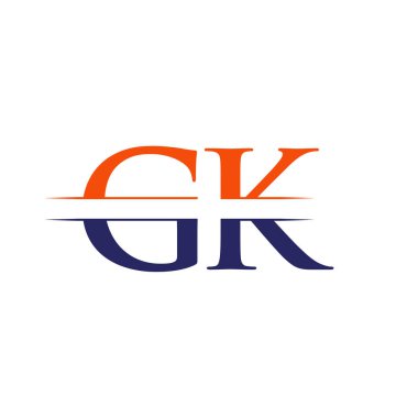 Gk harfi Tip Logo Tasarım Şablonu. Soyut Harf Gk logosu Tasarımı