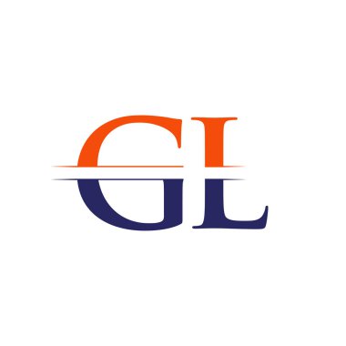 Gl harfi Tip Logo Tasarım Şablonu. Soyut Harf GI logosu Tasarımı