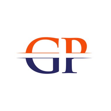Gp harfi Tip Logo Tasarım Şablonu. Soyut Harf GP logosu Tasarımı
