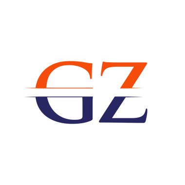 Gz harfi Tip Logo Tasarım Şablonu. Soyut Harf Gz logo Tasarımı